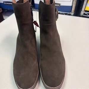 Blondo Dakota Waterproof Suede Ankle
Boots Brown Buckle Zip Size 11